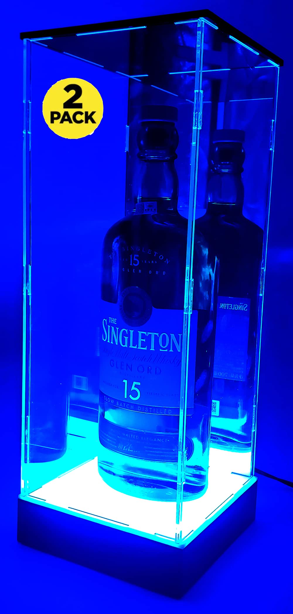 Two-pack LED wine bottle risers - view 1