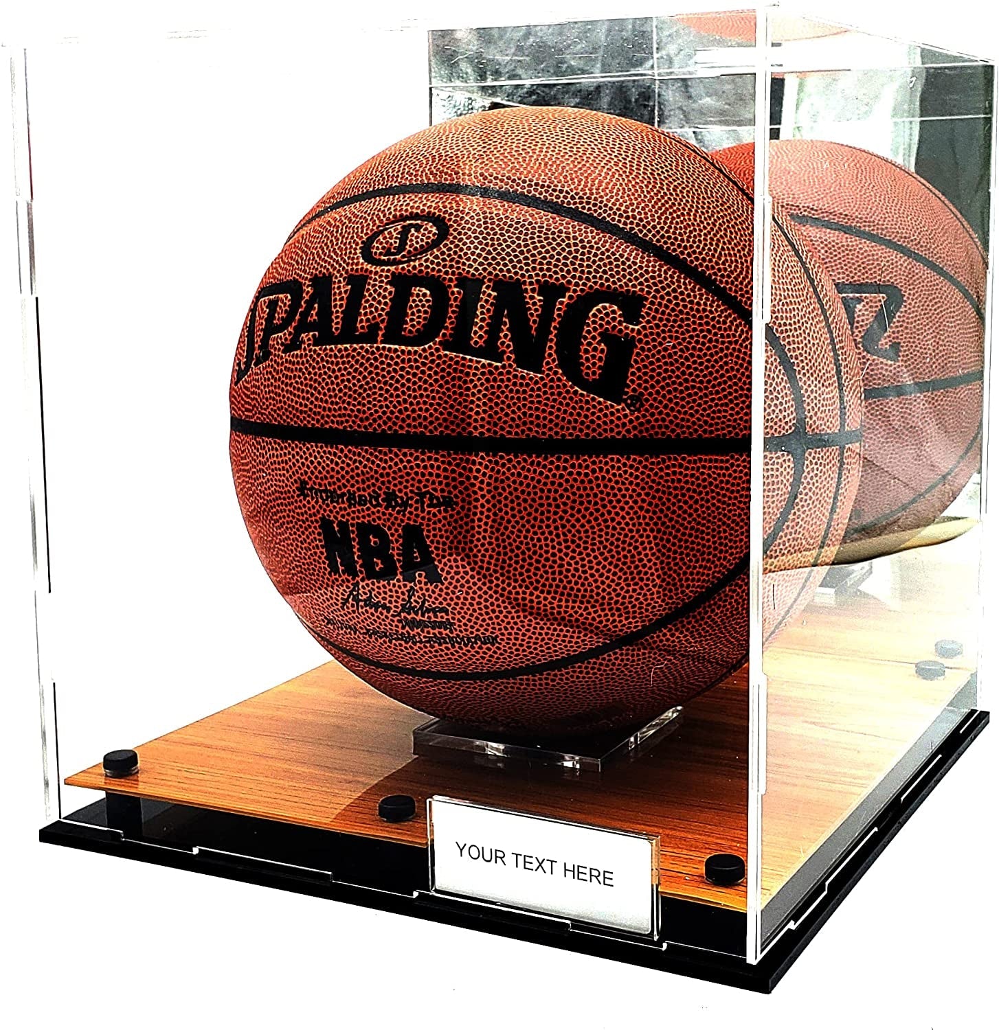 Basketball and soccer case with mirrored wood floor - view 1