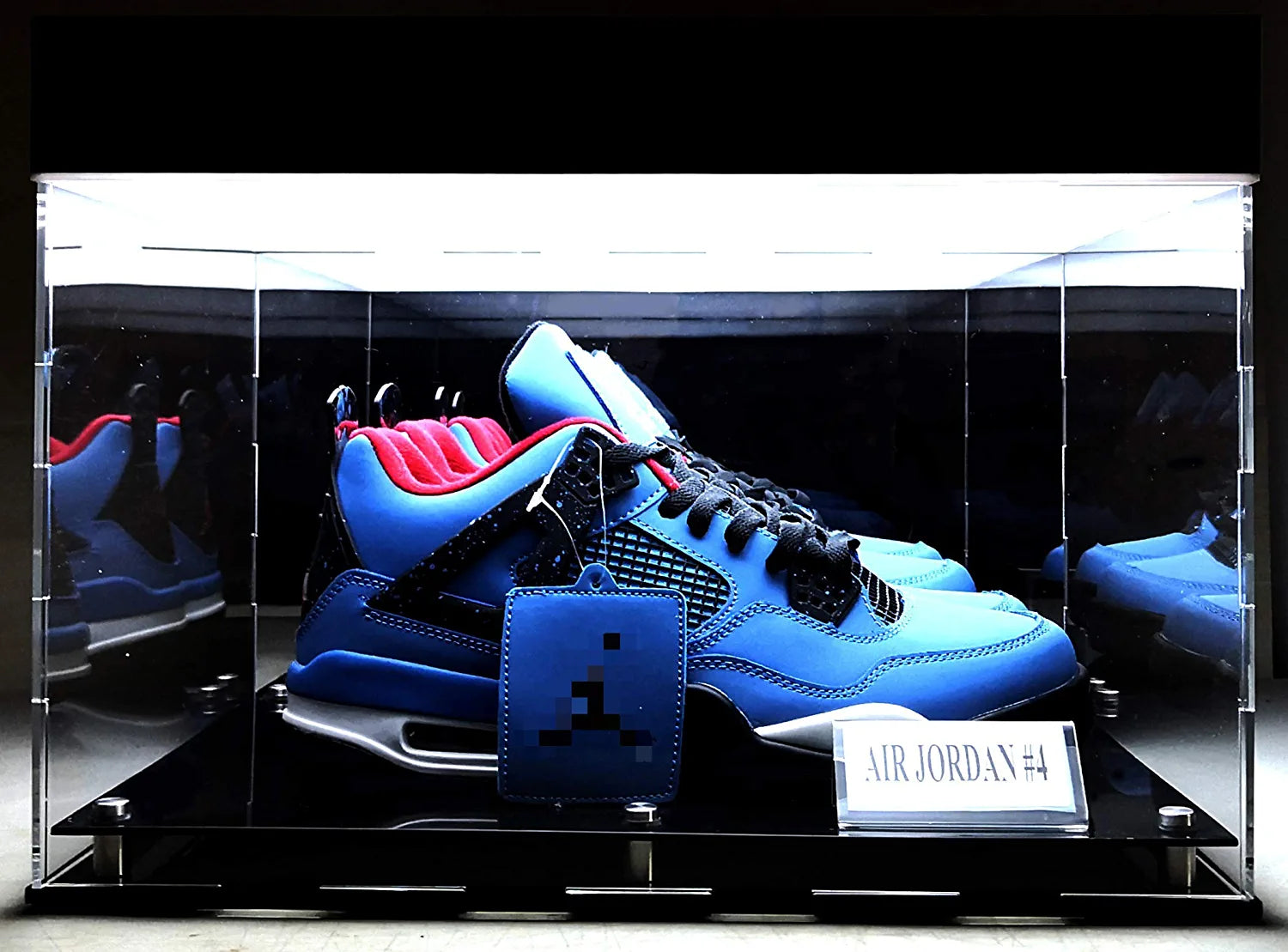 Two-shoe LED sneaker display case - view 1