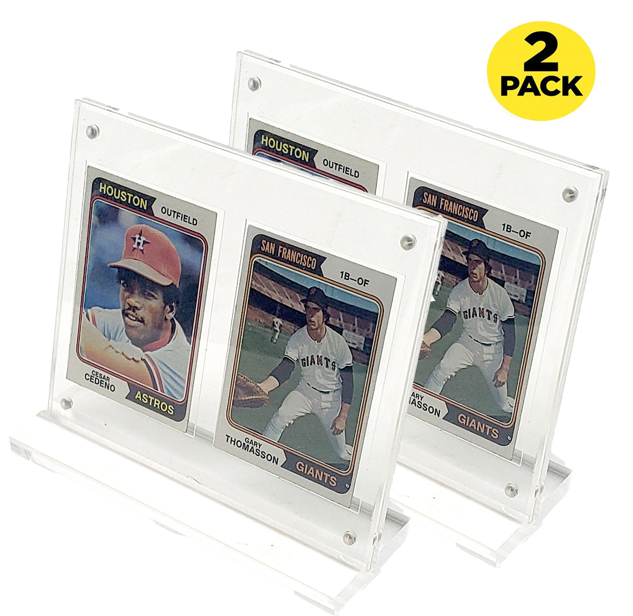 Two-pack magnetic trading card holders - view 1