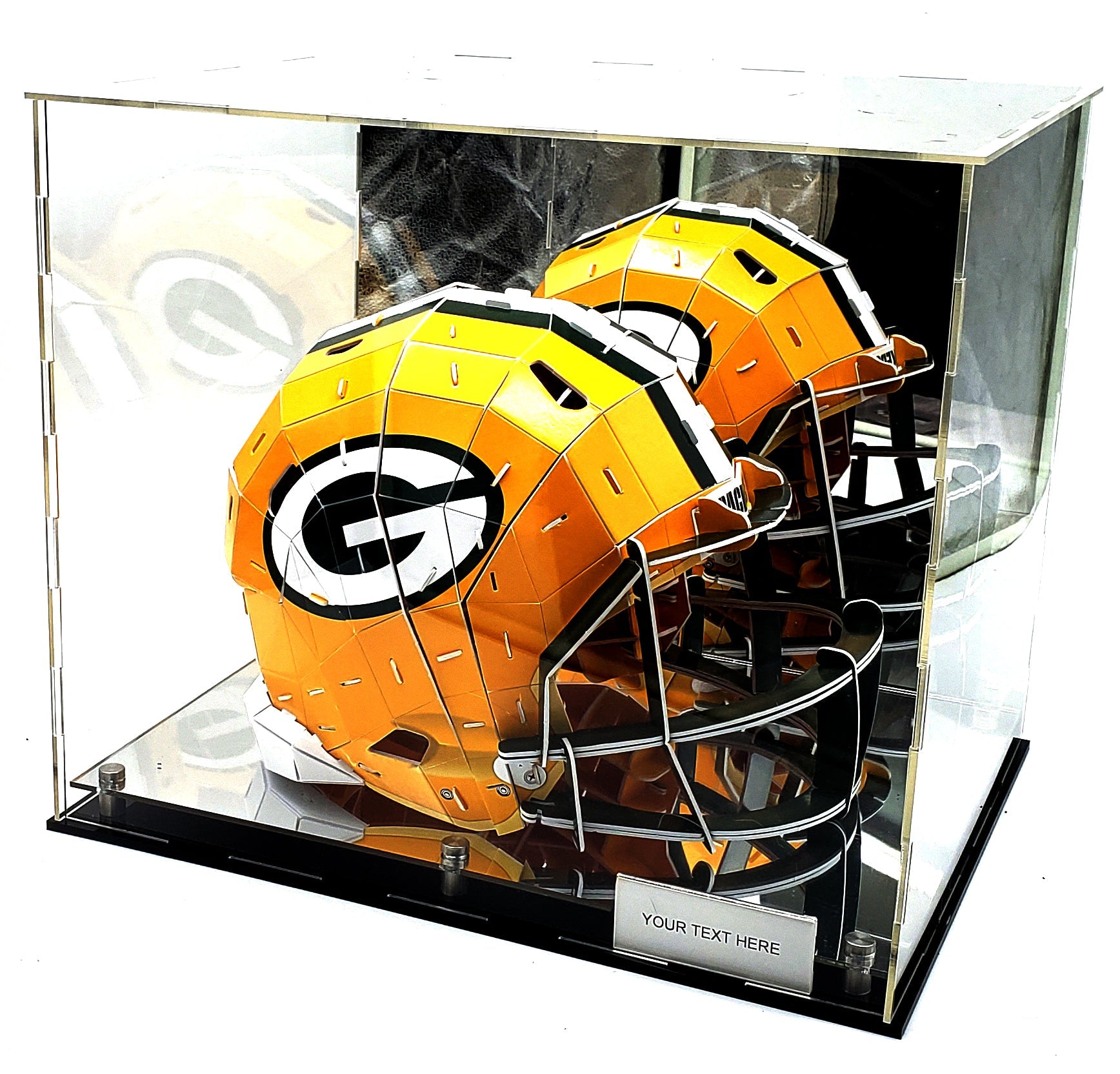 Dustproof football helmet case with mirror - view 1