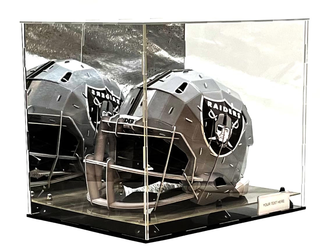 Football helmet case with mirrored risers - view 1