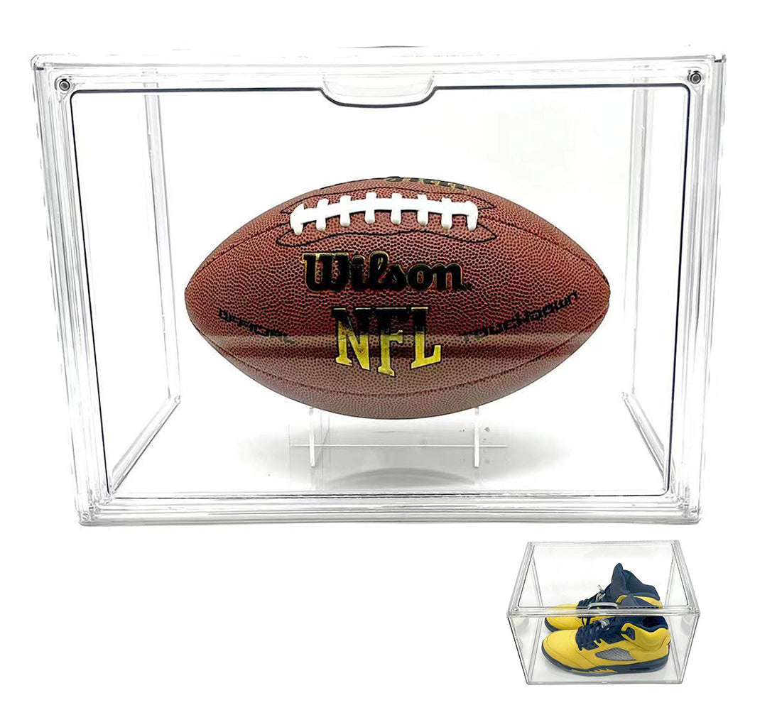 Stackable football case with magnetic door - view 1