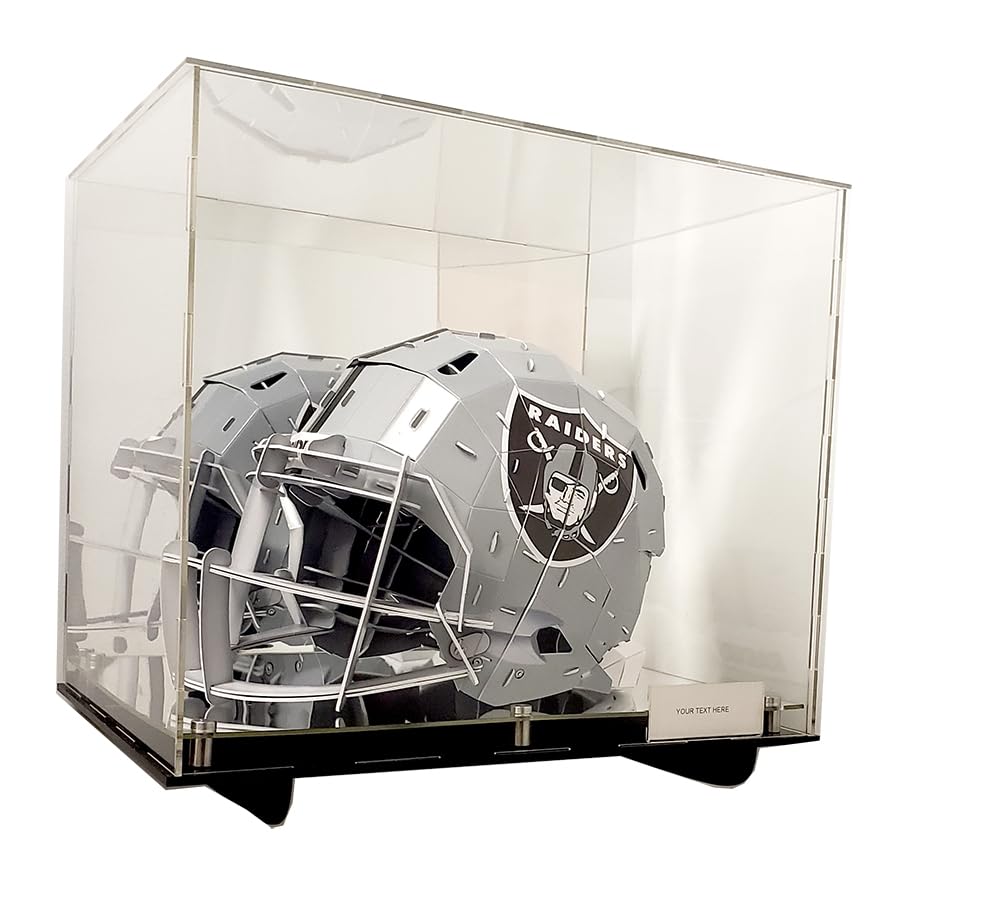Wall-mounted helmet case with mirror risers - view 1
