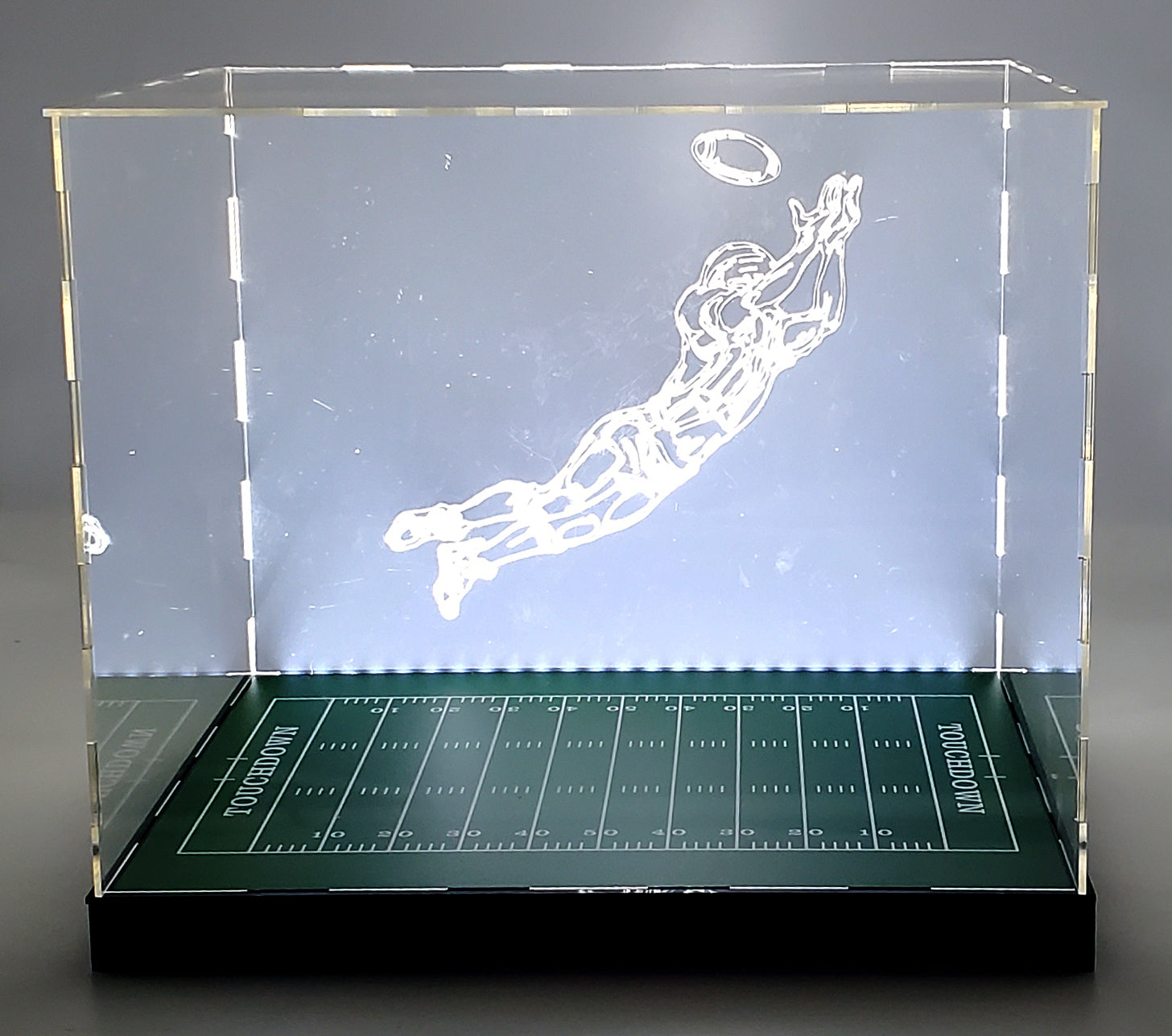 LED football helmet display case - view 1
